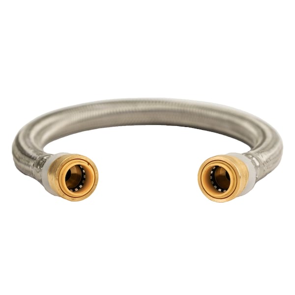 Quickfitting 1/2in Push-to-Connect x 1/2in FIP x 18in Stainless Steel Repair Hose LF715FR - main